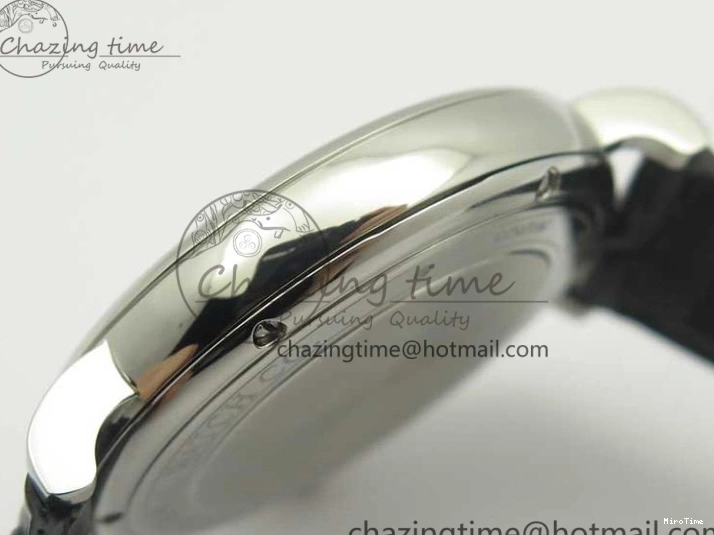 MIROTIME 0730 Portofino Automatic SS MKF 1:1 Best Edition White Dial On Black Leather Strap MIYOTA 9015 V Original 7204
